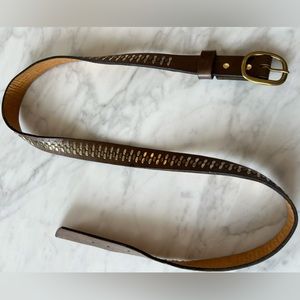 Calleen Cordero Leather Studded Belt Sz36